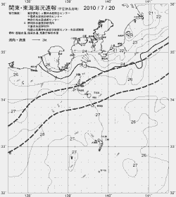 一都三県漁海況速報、関東・東海海況速報(2010/07/20)
