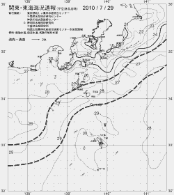 一都三県漁海況速報、関東・東海海況速報(2010/07/29)