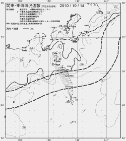 一都三県漁海況速報、関東・東海海況速報(2010/10/14)