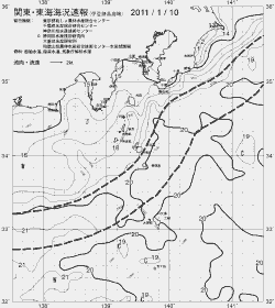 一都三県漁海況速報、関東・東海海況速報(2011/01/10)