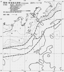 一都三県漁海況速報、関東・東海海況速報(2011/01/12)