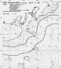 一都三県漁海況速報、関東・東海海況速報(2011/01/30)