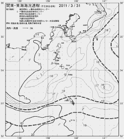 一都三県漁海況速報、関東・東海海況速報(2011/03/31)