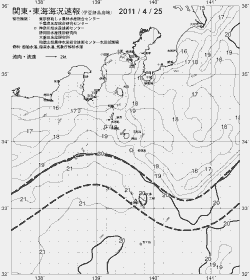 一都三県漁海況速報、関東・東海海況速報(2011/04/25)