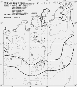 一都三県漁海況速報、関東・東海海況速報(2011/06/10)