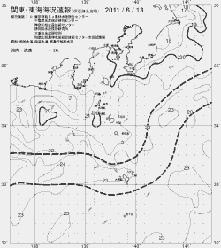 一都三県漁海況速報、関東・東海海況速報(2011/06/13)
