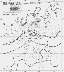 一都三県漁海況速報、関東・東海海況速報(2011/06/27)