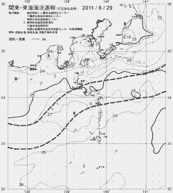 一都三県漁海況速報、関東・東海海況速報(2011/06/29)