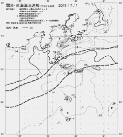 一都三県漁海況速報、関東・東海海況速報(2011/07/01)