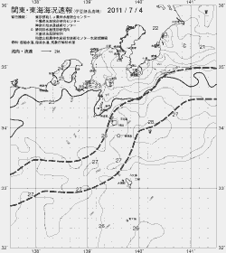 一都三県漁海況速報、関東・東海海況速報(2011/07/04)