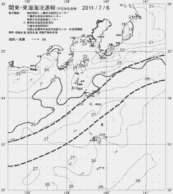一都三県漁海況速報、関東・東海海況速報(2011/07/06)
