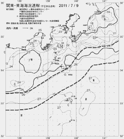 一都三県漁海況速報、関東・東海海況速報(2011/07/09)
