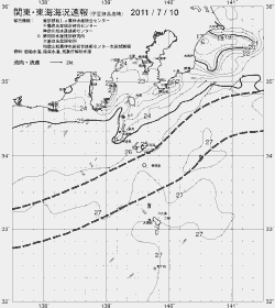 一都三県漁海況速報、関東・東海海況速報(2011/07/10)