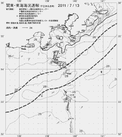 一都三県漁海況速報、関東・東海海況速報(2011/07/13)