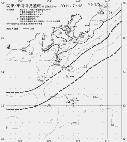 一都三県漁海況速報、関東・東海海況速報(2011/07/18)