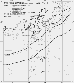 一都三県漁海況速報、関東・東海海況速報(2011/07/19)