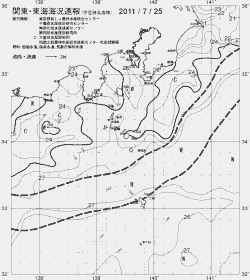 一都三県漁海況速報、関東・東海海況速報(2011/07/25)