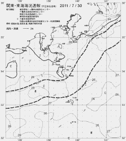 一都三県漁海況速報、関東・東海海況速報(2011/07/30)