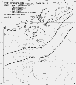 一都三県漁海況速報、関東・東海海況速報(2011/08/01)