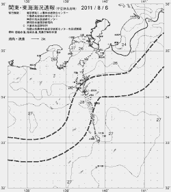 一都三県漁海況速報、関東・東海海況速報(2011/08/06)