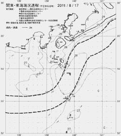 一都三県漁海況速報、関東・東海海況速報(2011/08/17)
