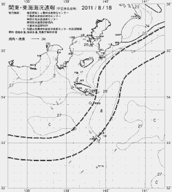 一都三県漁海況速報、関東・東海海況速報(2011/08/18)