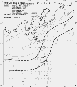 一都三県漁海況速報、関東・東海海況速報(2011/08/22)