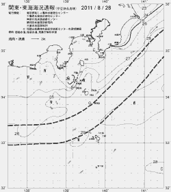 一都三県漁海況速報、関東・東海海況速報(2011/08/28)
