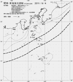 一都三県漁海況速報、関東・東海海況速報(2011/09/04)