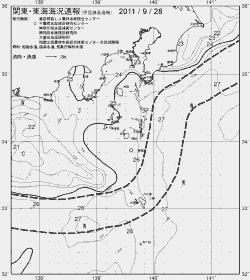 一都三県漁海況速報、関東・東海海況速報(2011/09/28)