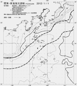 一都三県漁海況速報、関東・東海海況速報(2012/01/01)