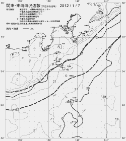 一都三県漁海況速報、関東・東海海況速報(2012/01/07)
