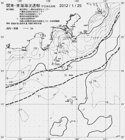 一都三県漁海況速報、関東・東海海況速報(2012/01/25)