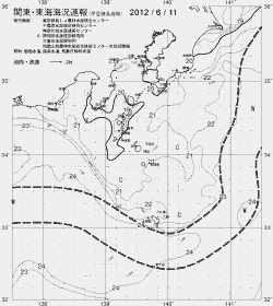 一都三県漁海況速報、関東・東海海況速報(2012/06/11)