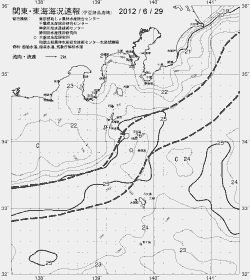 一都三県漁海況速報、関東・東海海況速報(2012/06/29)