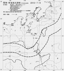 一都三県漁海況速報、関東・東海海況速報(2012/07/08)