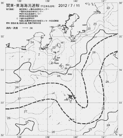 一都三県漁海況速報、関東・東海海況速報(2012/07/11)