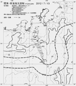 一都三県漁海況速報、関東・東海海況速報(2012/07/13)