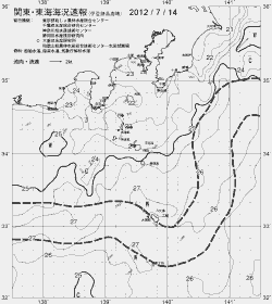 一都三県漁海況速報、関東・東海海況速報(2012/07/14)