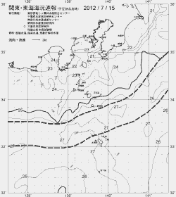 一都三県漁海況速報、関東・東海海況速報(2012/07/15)