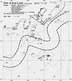 一都三県漁海況速報、関東・東海海況速報(2012/07/27)