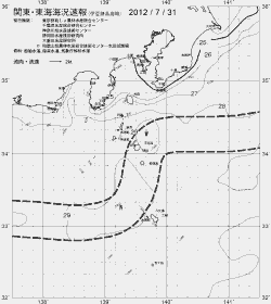 一都三県漁海況速報、関東・東海海況速報(2012/07/31)