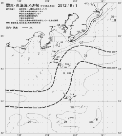 一都三県漁海況速報、関東・東海海況速報(2012/08/01)
