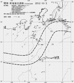 一都三県漁海況速報、関東・東海海況速報(2012/08/03)