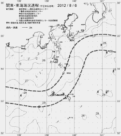 一都三県漁海況速報、関東・東海海況速報(2012/08/06)
