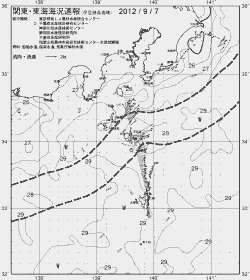 一都三県漁海況速報、関東・東海海況速報(2012/09/07)