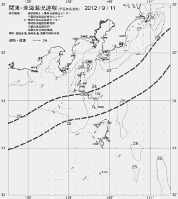 一都三県漁海況速報、関東・東海海況速報(2012/09/11)