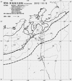 一都三県漁海況速報、関東・東海海況速報(2012/10/06)