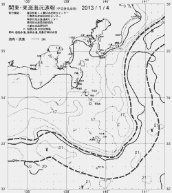一都三県漁海況速報、関東・東海海況速報(2013/01/04)
