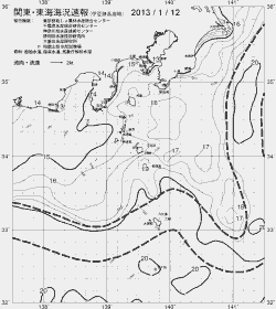 一都三県漁海況速報、関東・東海海況速報(2013/01/12)